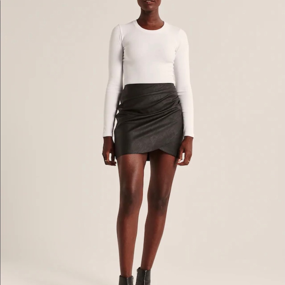 Faux leather skirt